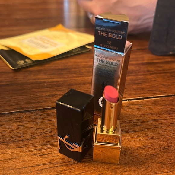 YSL The Bold High Pigment Lipstick - Mini / Travel - Shade 12 NU INCONGRU NIB - Picture 2 of 2